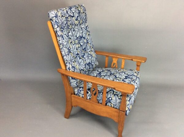 Pair of Arts & Crafts Reclining Armchairs c1900 - Image 6