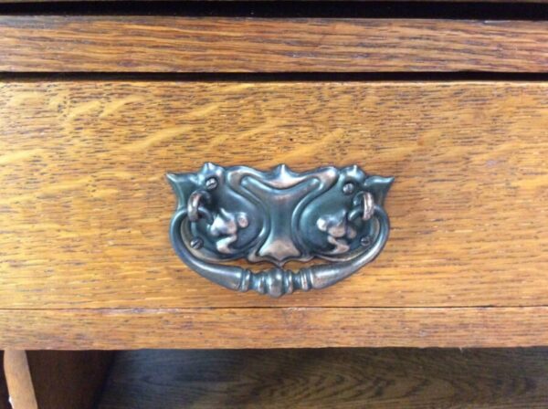 Arts & Crafts Oak Bureau Bookcase c1900 - Image 7