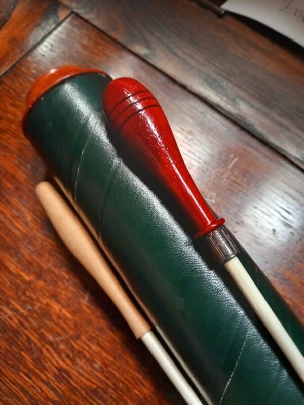 Music conductors batons in leather case baton Antique Collectibles 4