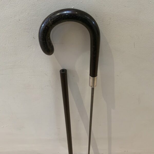 Gentleman’s walking stick sword stick with silver collar - Image 11