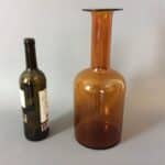 Danish Amber Gulvase by Otto Brauer for Holmegaard c1960’s danish Antique Glassware