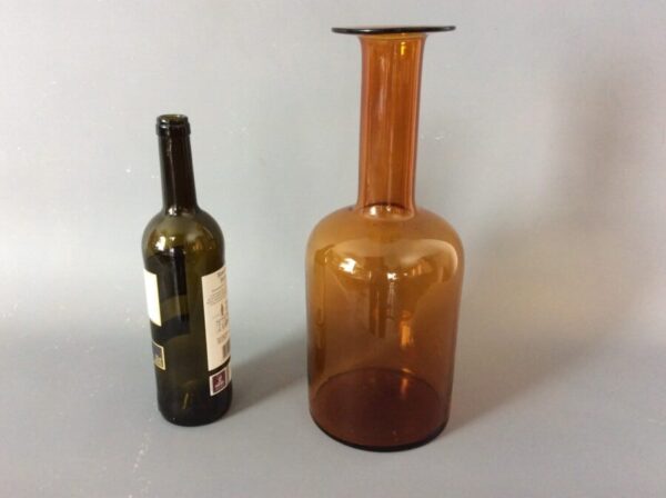 Danish Amber Gulvase by Otto Brauer for Holmegaard c1960’s danish Antique Glassware 3