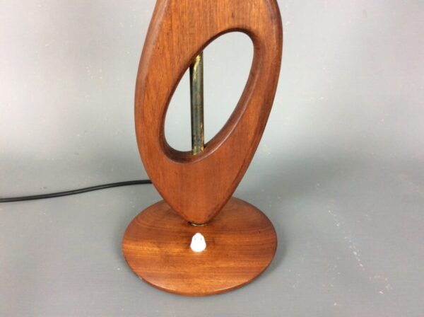 Mid Century Teak Sculptural Table Lamp c1960’s mid century Antique Lighting 4