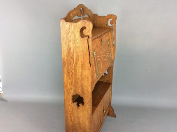 Arts & Crafts Oak Bureau Bookcase c1900 - Image 2