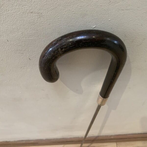 Gentleman’s walking stick sword stick with silver collar - Image 15
