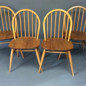 Mid Century Set of 4 Ercol Windsor Dining Chairs dining chairs Antique Chairs