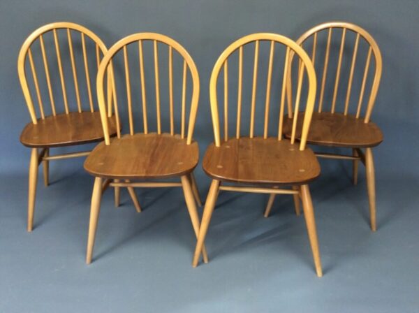 Mid Century Set of 4 Ercol Windsor Dining Chairs