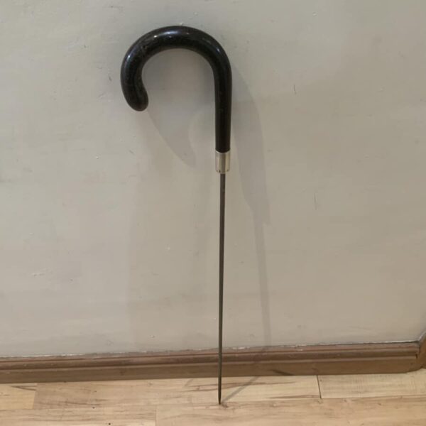 Gentleman’s walking stick sword stick with silver collar - Image 14