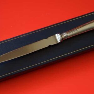 A Silver Sheffield Gun Handle Letter Opener – Boxed Boxed Silver Fruit Knives Antique Knives