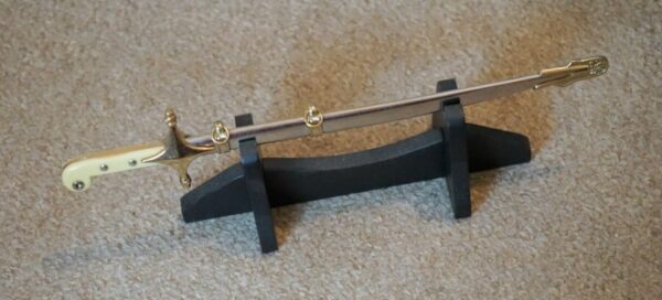 USA Marine Officers Sword, Scabbard & Ebonised Stand Letter Opener Antique Knives Antique Knives 7