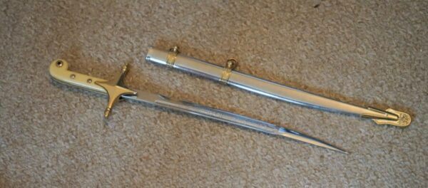 USA Marine Officers Sword, Scabbard & Ebonised Stand Letter Opener Antique Knives Antique Knives 5