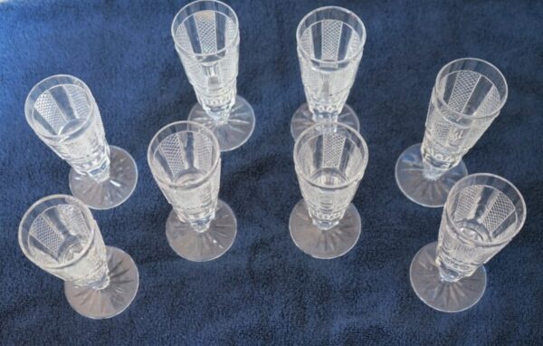 SALE – Vintage Set of 4, or 8 HIBERNIA Pattern Waterford Champagne Flutes Hibernia Pattern Antique Glassware 3