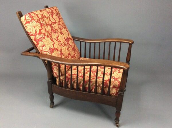Pair of Arts & Crafts Reclining Armchairs by Shapland & Petter c1900 armchair Antique Chairs 6