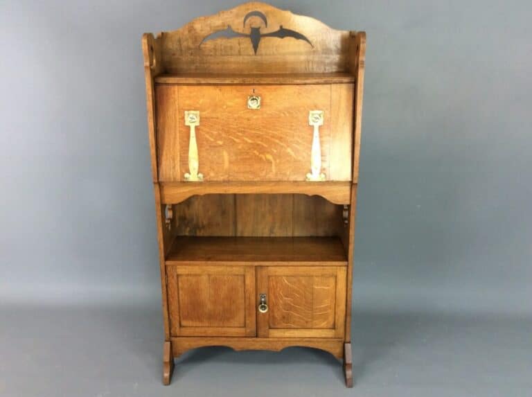 Arts & Crafts Oak Bureau Bookcase c1900 bookcase bureau Antique Bookcases Arts & Crafts Oak Bureau Bookcase c1900