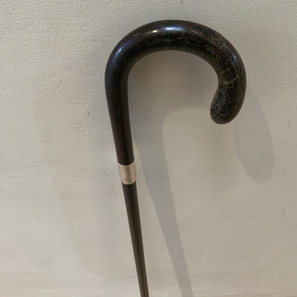 Gentleman’s walking stick sword stick with silver collar - Image 2