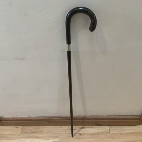 Gentleman’s walking stick sword stick with silver collar