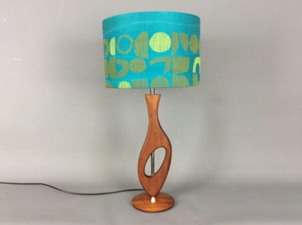 Mid Century Teak Sculptural Table Lamp c1960’s mid century Antique Lighting 5