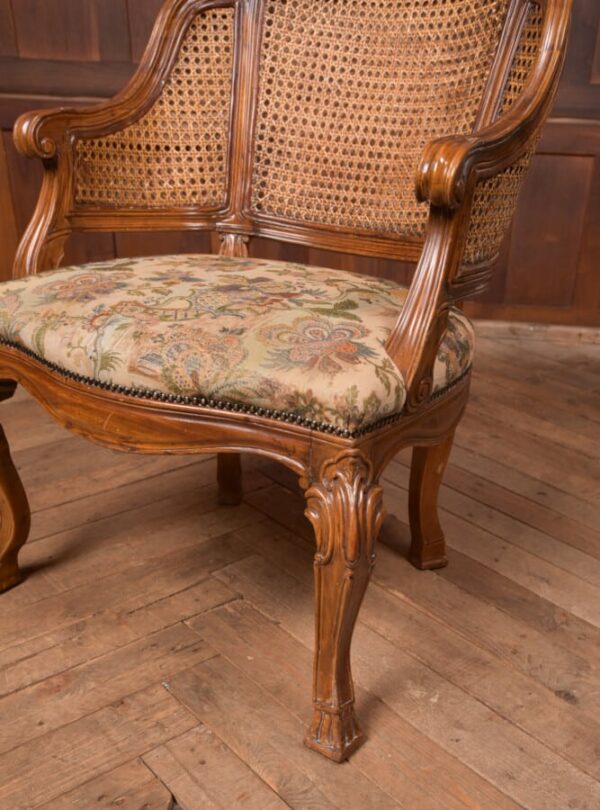 Victorian Walnut Bergere Armchair SAI2791 Antique Chairs 9