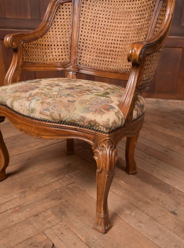 Victorian Walnut Bergere Armchair SAI2791 - Image 7