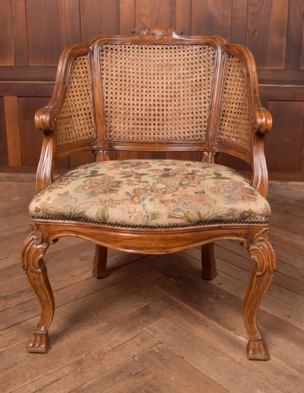 Victorian Walnut Bergere Armchair SAI2791 Antique Chairs 7