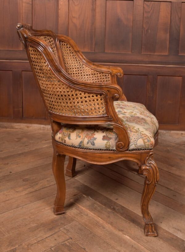 Victorian Walnut Bergere Armchair SAI2791 - Image 4
