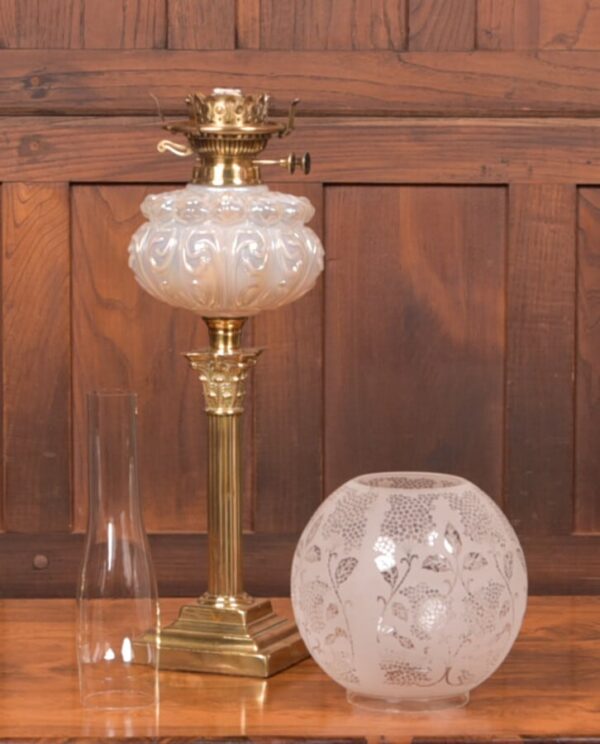 Victorian Brass Oil / Paraffin Lamp SAI2795 Antique Lighting 7