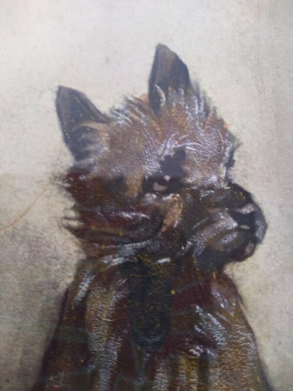 ‘Waiting’ by William Lindsay Cable Animal portrait Antique Art 5