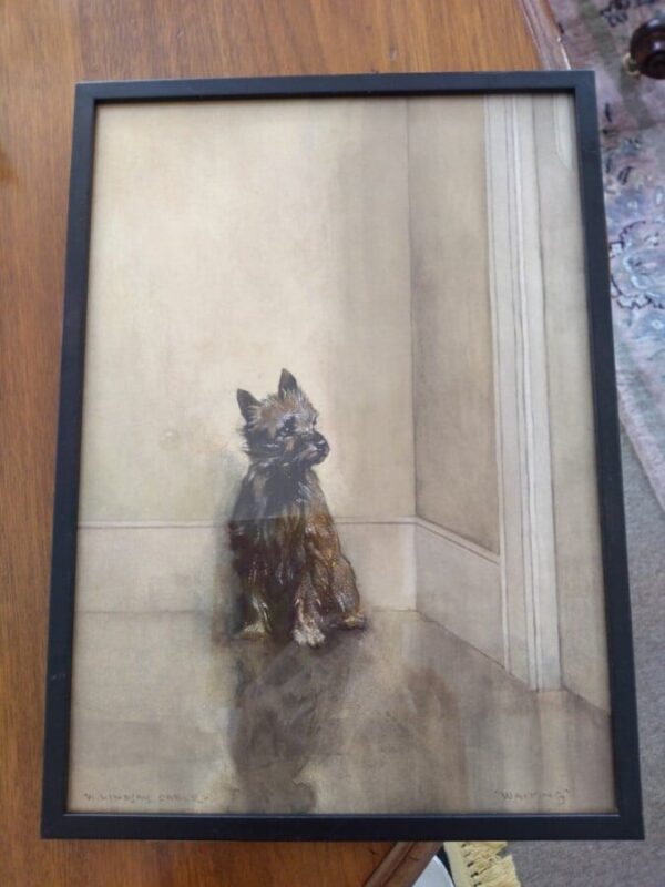 ‘Waiting’ by William Lindsay Cable Animal portrait Antique Art 3