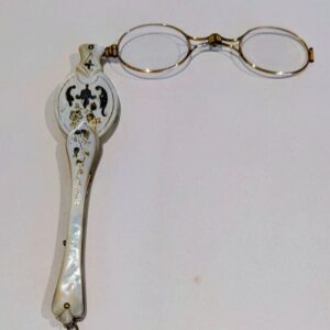 Gold cased Lorgnette spectacles Antique Collectibles