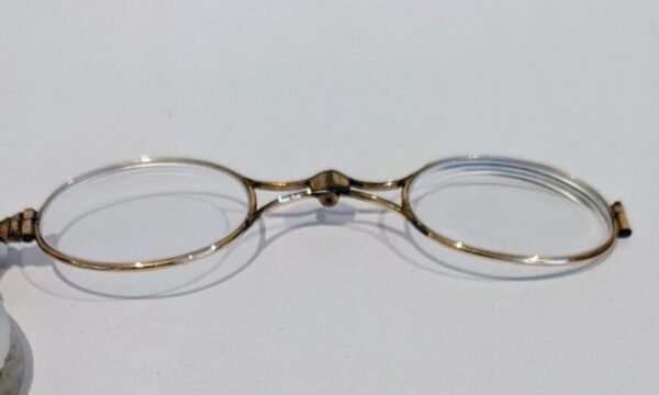 Gold cased Lorgnette spectacles Antique Collectibles 5