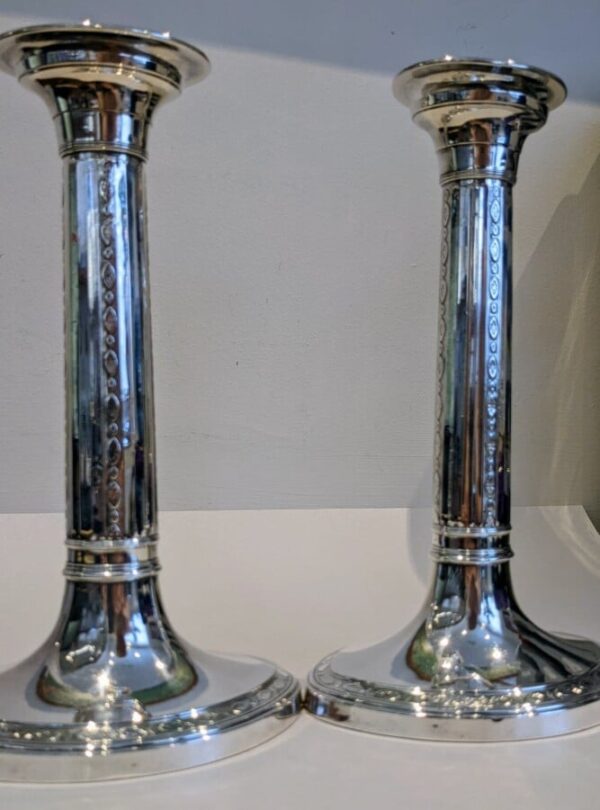 Silver Plate Candlesticks Candlesticks Antique Silver 3