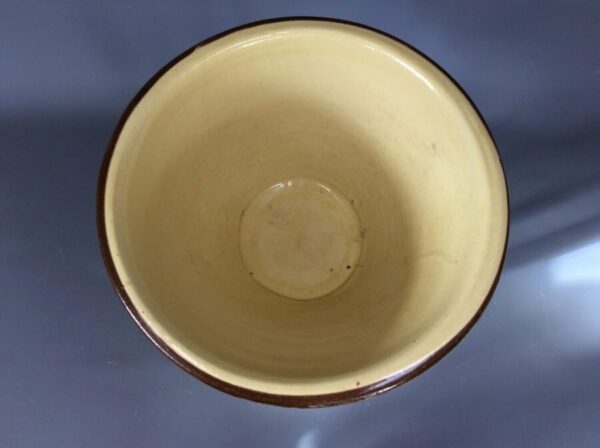 Late 19th Century Large Terracotta Dairy Bowl Bowl Antique Ceramics 5