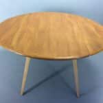 Mid Century Ercol Oval Drop Leaf Dining Table Dining Antique Furniture