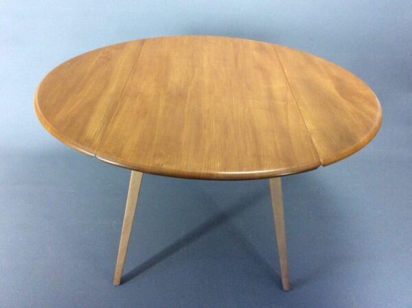 Mid Century Ercol Oval Drop Leaf Dining Table Dining Antique Furniture 3