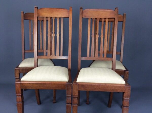 Set of 4 Arts & Crafts Dining Chairs by Shapland & Petter c1900