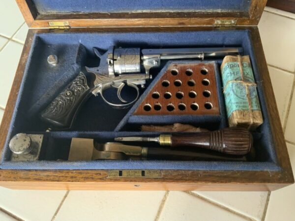 Revolver Boxed Pin-fire .36 Officers Superb Antique Guns 3