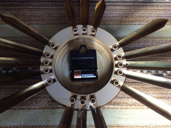 Mid Century Sunburst Clock by Metamec c1960's - Image 5