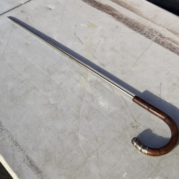 Gentleman’s walking stick sword stick with silver mount - Image 19