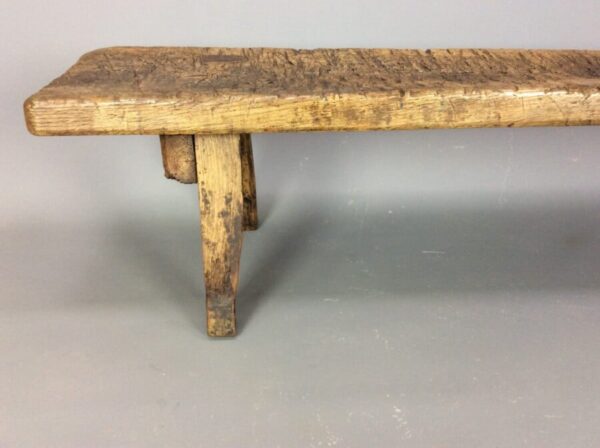 Large 19th Century Welsh Oak Pig Bench bench Antique Benches 8