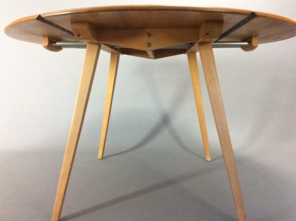 Mid Century Ercol Oval Drop Leaf Dining Table - Image 7