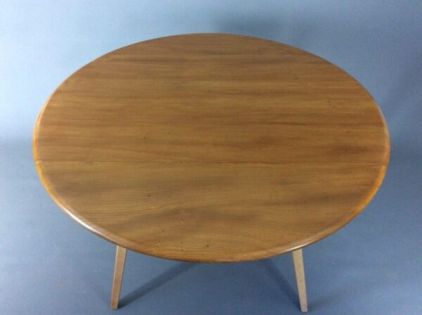 Mid Century Ercol Oval Drop Leaf Dining Table Dining Antique Furniture 7