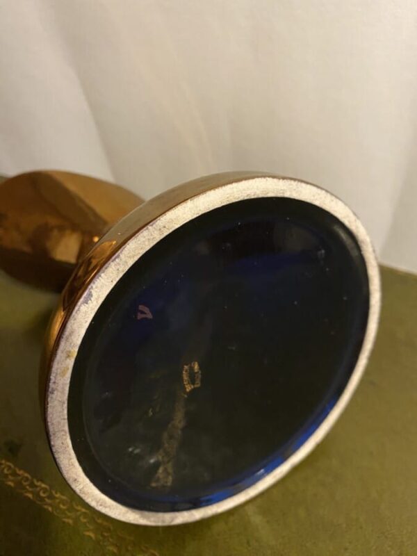 Gold pouring jug vintage enamelled antique jug Antique Ceramics 5