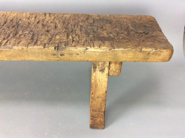 Large 19th Century Welsh Oak Pig Bench bench Antique Benches 7