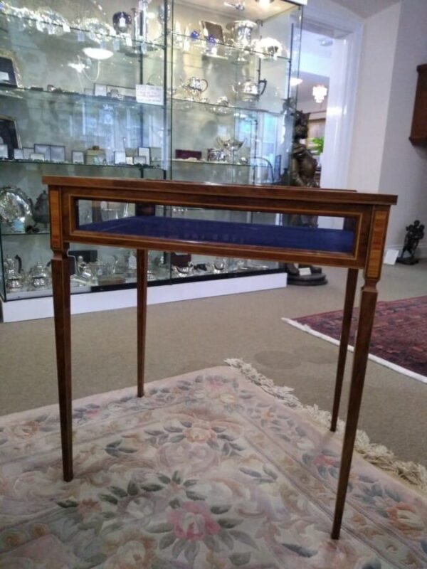 Blue Lined Bijouterie Table Bijouterie Table Antique Furniture 5