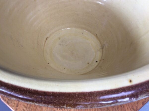 Late 19th Century Large Terracotta Dairy Bowl Bowl Antique Ceramics 4