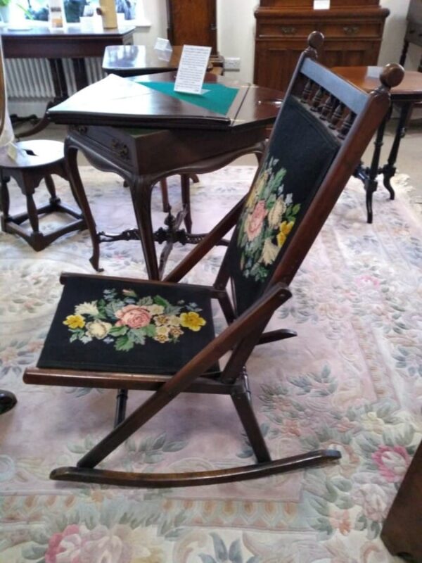 Campaign Folding Rocking Chair Campaign Chair Antique Chairs 4
