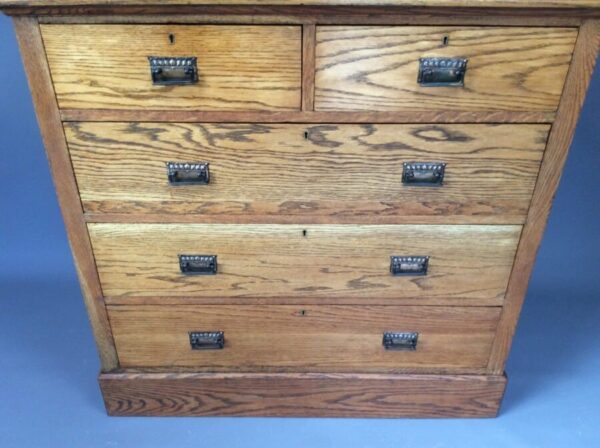 Arts & Crafts Oak Chest of Drawers by Harris Lebus c1900 - Image 4