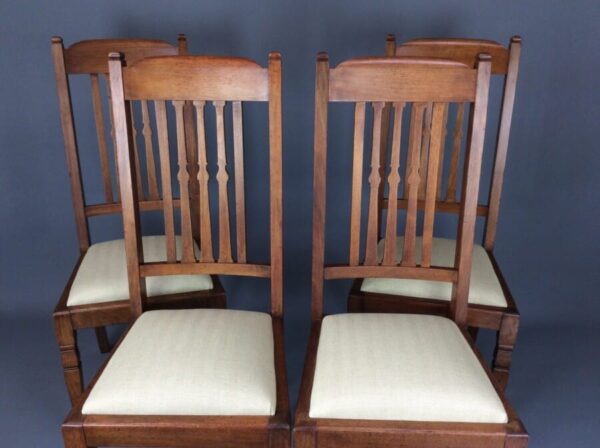 Set of 4 Arts & Crafts Dining Chairs by Shapland & Petter c1900 - Image 2