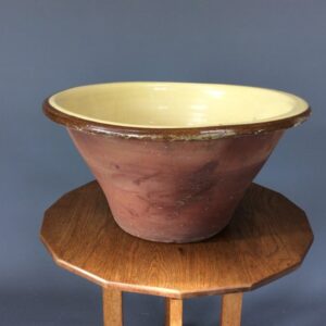 Late 19th Century Large Terracotta Dairy Bowl Bowl Antique Ceramics 3