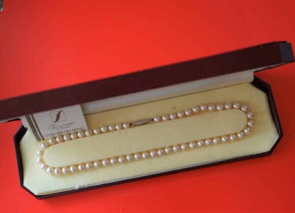 Lotus De Luxe 17″ One Size Pearl Necklace – Original Fitted Box Boxed Jewellery Antique Jewellery 8